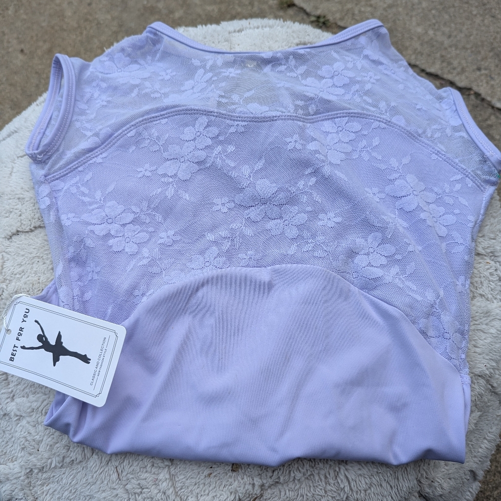 One Piece Light Purple Leotard Dance Size Medium NWT